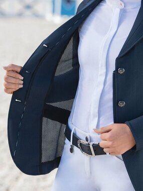 AA MotionLite Navy Mesh Horse Show Jacket - XXS